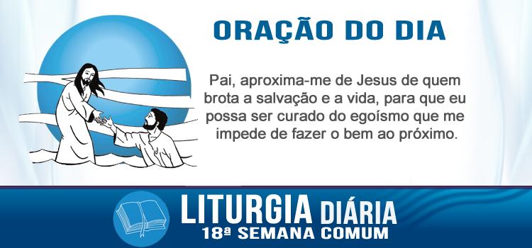 Oração diária Sou eu. Não tenhais medo!