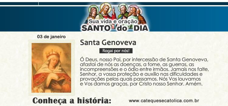Santo do dia, vida e oração Santa Genoveva