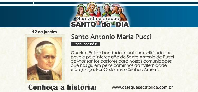 Santo do dia Santo Antonio Maria Pucci
