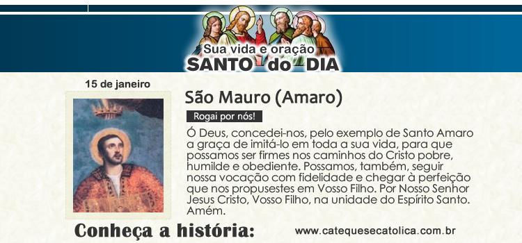 Santo do dia São Mauro (Amaro)