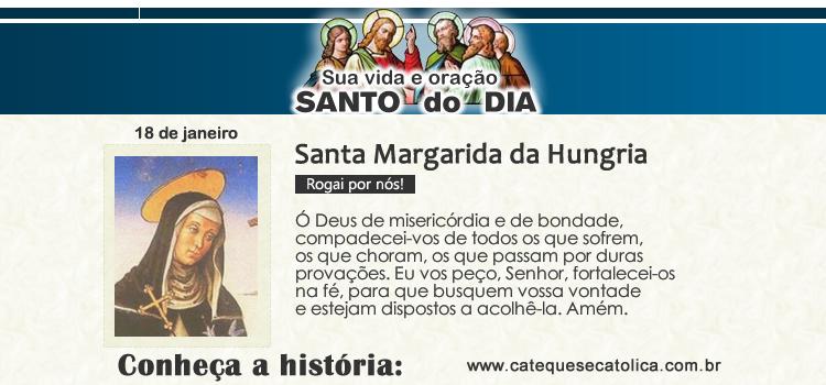 Santo do dia Santa Margarida da Hungria