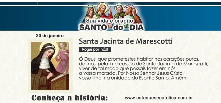 Santo do dia e oração Santa Jacinta de Marescotti