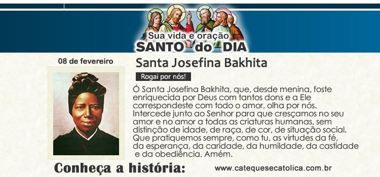 Santo do dia e oração Santa Josefina Bakhita