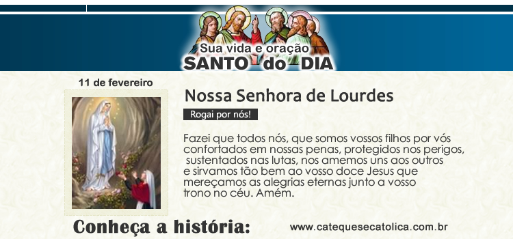 Oração Nossa Senhora de Lourdes