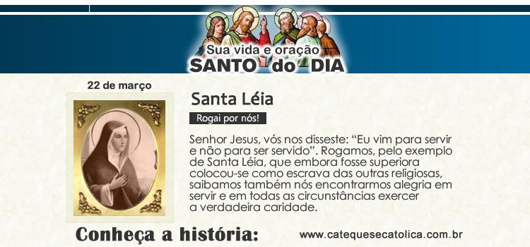 Santo do dia e oração- Santa Léia