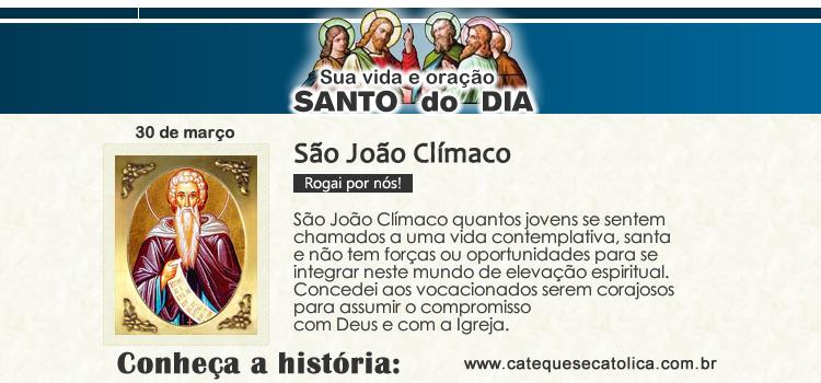 Santo do dia e oração São João Clímaco