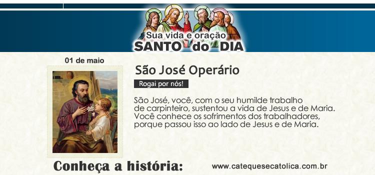 Santo do dia e oração - São José Operário