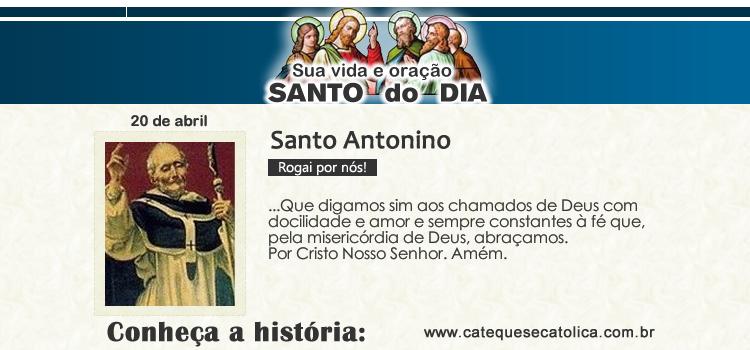Santo do dia e oração Santo Antonino