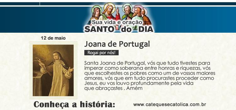 Santo do dia e oração - Joana de Portugal