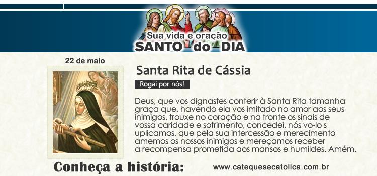 Santo do dia e oração - Santa Rita de Cássia
