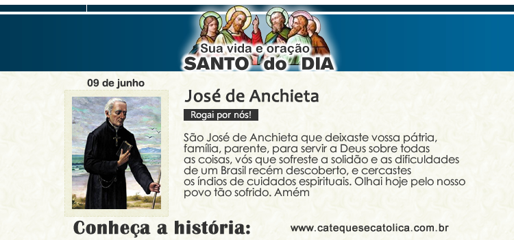 Santo do dia e oração - São José de Anchieta