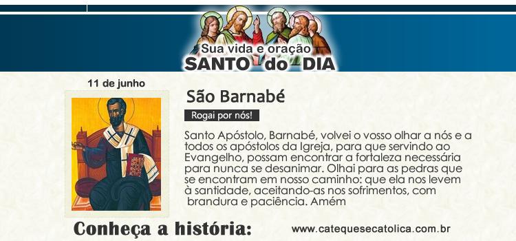 Santo do dia e oração - São Barnabé