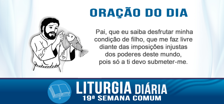 Liturgia diária, O imposto pago ao templo - Mt 17,22-27