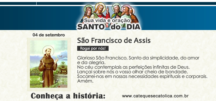 Santo do dia e oração - São Francisco de Assis
