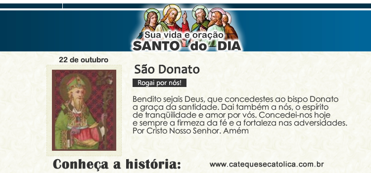 Santo do dia e oração - São Donato