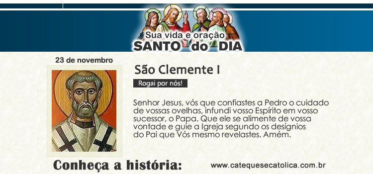 Santo do dia e oração - São Clemente I