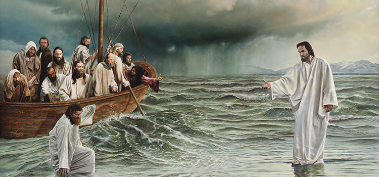 jesus caminha no mar
