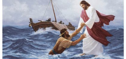 Jesus caminha sobre as águas