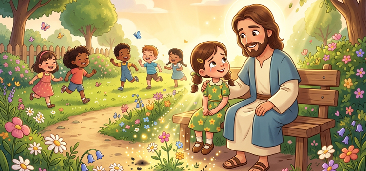 Ilustração infantil Roteiro de Encontro: Jesus perdoa os pecados