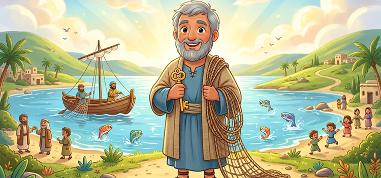 São Pedro ilustração infantil